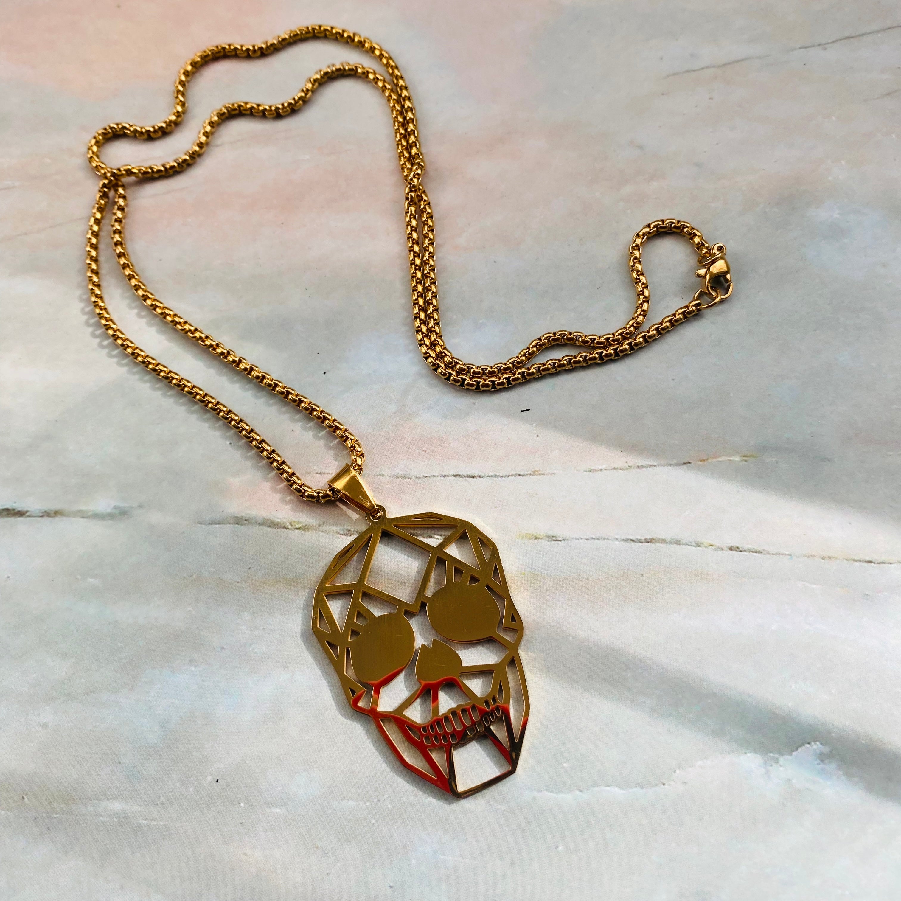 Flat Skull Necklace